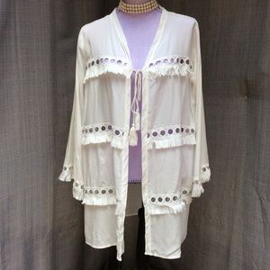 Unique 100% Cotton Cardigan / Beach Cover